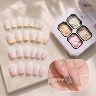 สีเจลพาเลทเนื้อครีมตลับ 4 ช่อง pat painting gel ไล่สีเล็บ ombre เพนท์เล็บได้