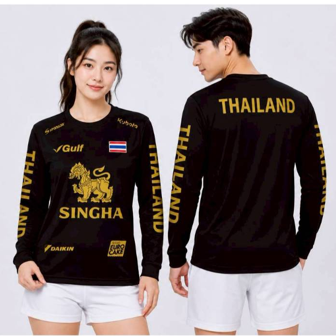 เสื้อยืดลาย SINGHA สิงห์ สวยเรียบสะดุดตา แขนยาว เชต 3 สี เนื้อผ้าไมโครเกรดมพรีเมี่ยม ผลิตโรงงานไทย