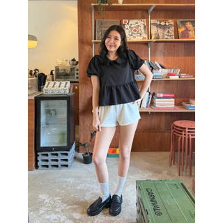 Pingpong Shirt - เสื้อเชิ้ตแต่งระบายคอบัว