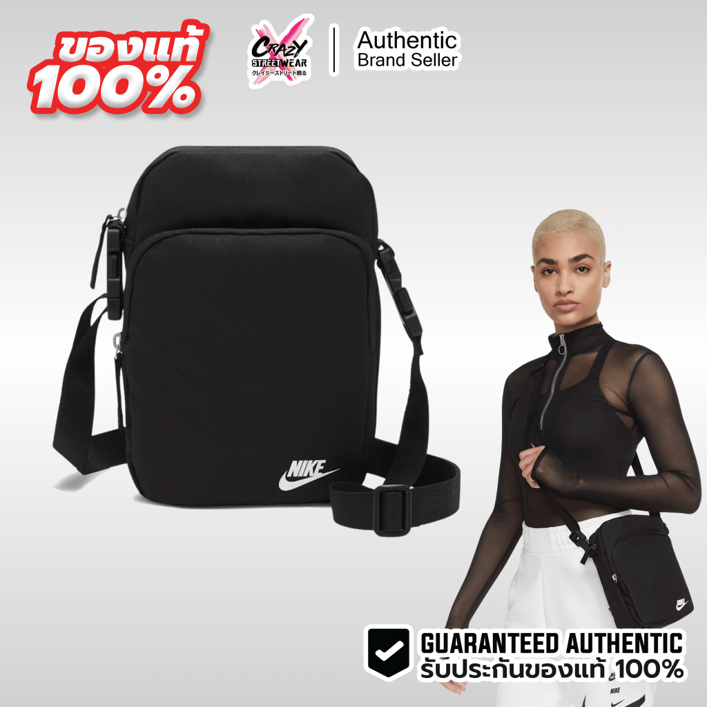 กระเป๋าสะพายข้าง Nike Heritage Crossbody Bag ( 4L )  ของแท้ 100% ( DB0456-010 ) ลิขสิทธิ์แท้ Nike
