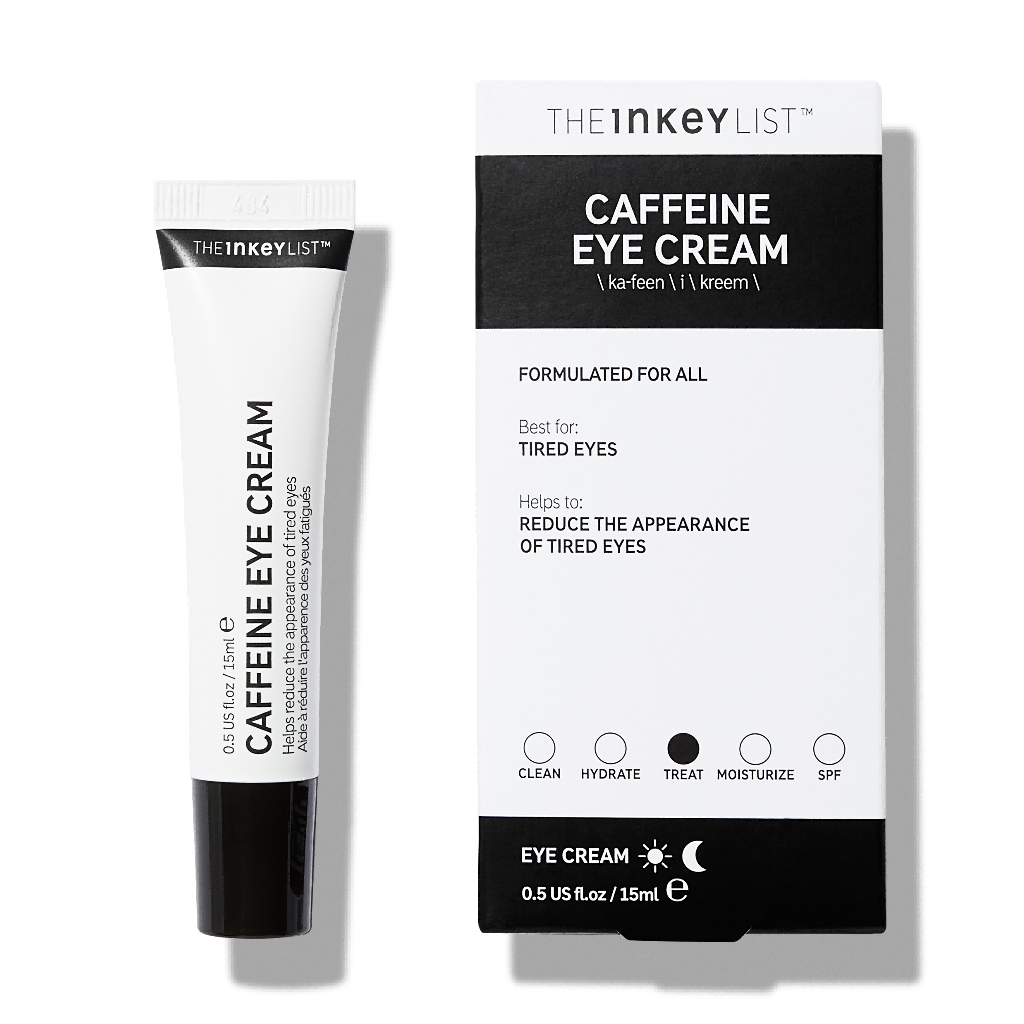 The Inkey List Caffeine Eye Cream 15ml ช่วยลดเลือนรอยคล้ำใต้ตาและปรับผิวรอบดวงตาให้กระจ่างใส