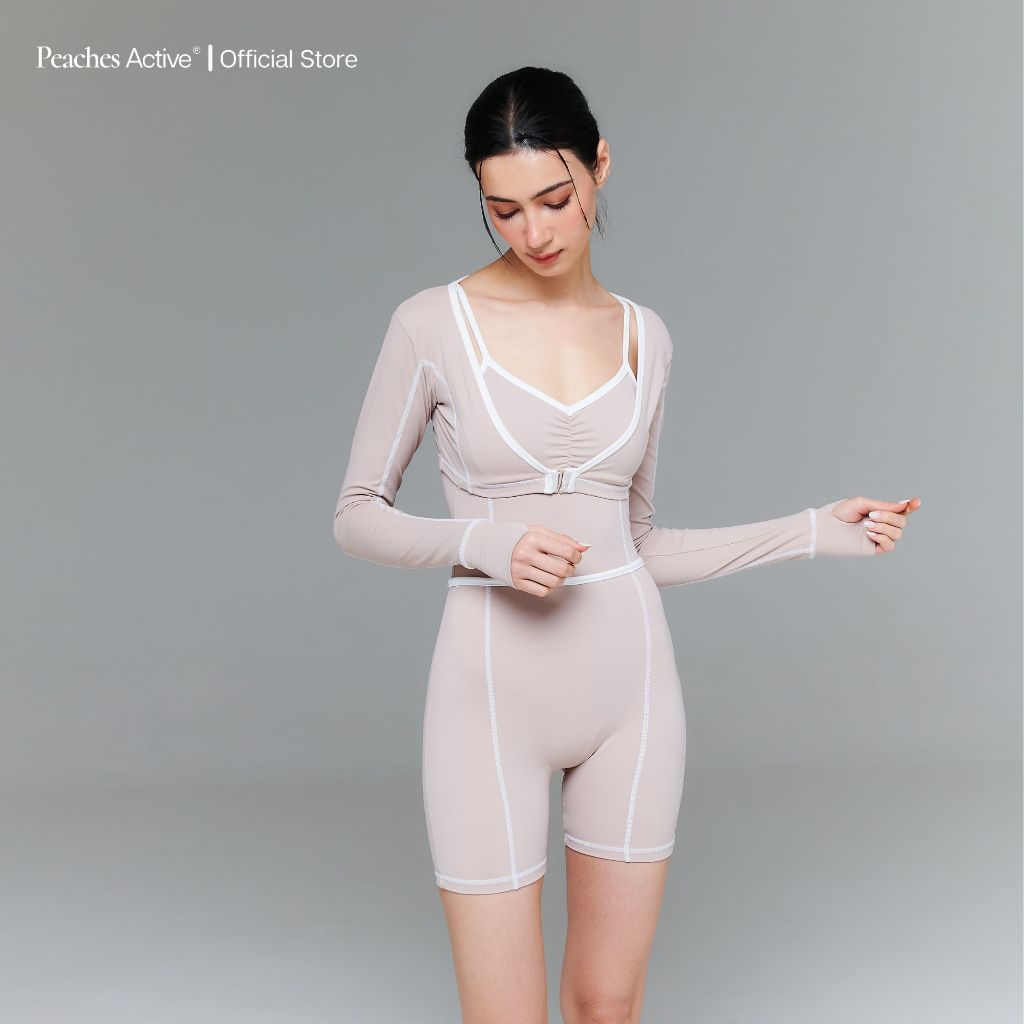 Peaches Activewear - Two Tone Coverup เสื้อแขนยาว ออกกำลังกาย ผ้ากันยูวี แห้งไว
