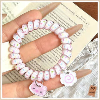 พร้อมส่ง⚡ มีเก็บเงินปลายทาง💸 ยางรัดผม แบบเกลียว สไตล์เกาหลี (ราคาต่อ 1 เส้น) : Do hight