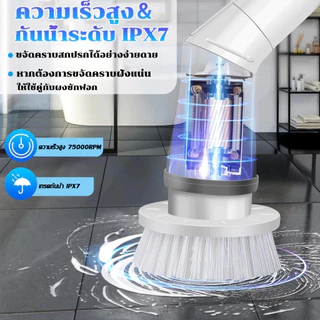 【𝙃𝙊𝙏 𝙎𝘼𝙇𝙀】Simplus แปรงทำความสะอาดไฟฟ้า ยืดและหดได้ 23-110cm รุ่น Lite แถมหัวเปลี่ยน 9 แบบ ขัดห้องน้ำ ล้างรถ เช็ดกระจก