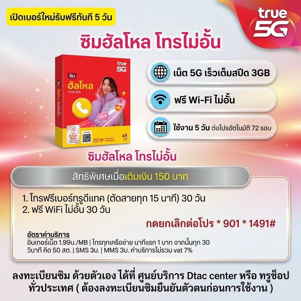 ซิมทรูมูฟเอส ระบบเติมเงิน ซิมใหม่สามารถลงทะเบียนได้ที่ศูนย์ทรูช็อปทุกสาขาต้องลงทะเบียนก่อนการใช้งาน
