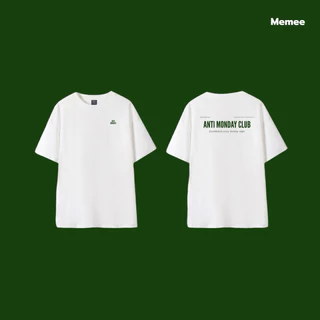 MEMEE | เสื้อยืดผ้า Cotton สกรีนหน้า-หลัง “Anti Monday Club”