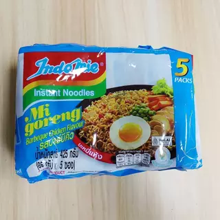 มาม่าอินโดหมี่ บะหมี่กึ่งสำเร็จรูป หมี่ โกเรง รสไก่สูตรเผ็ด (แพ็ก 5 ห่อ)