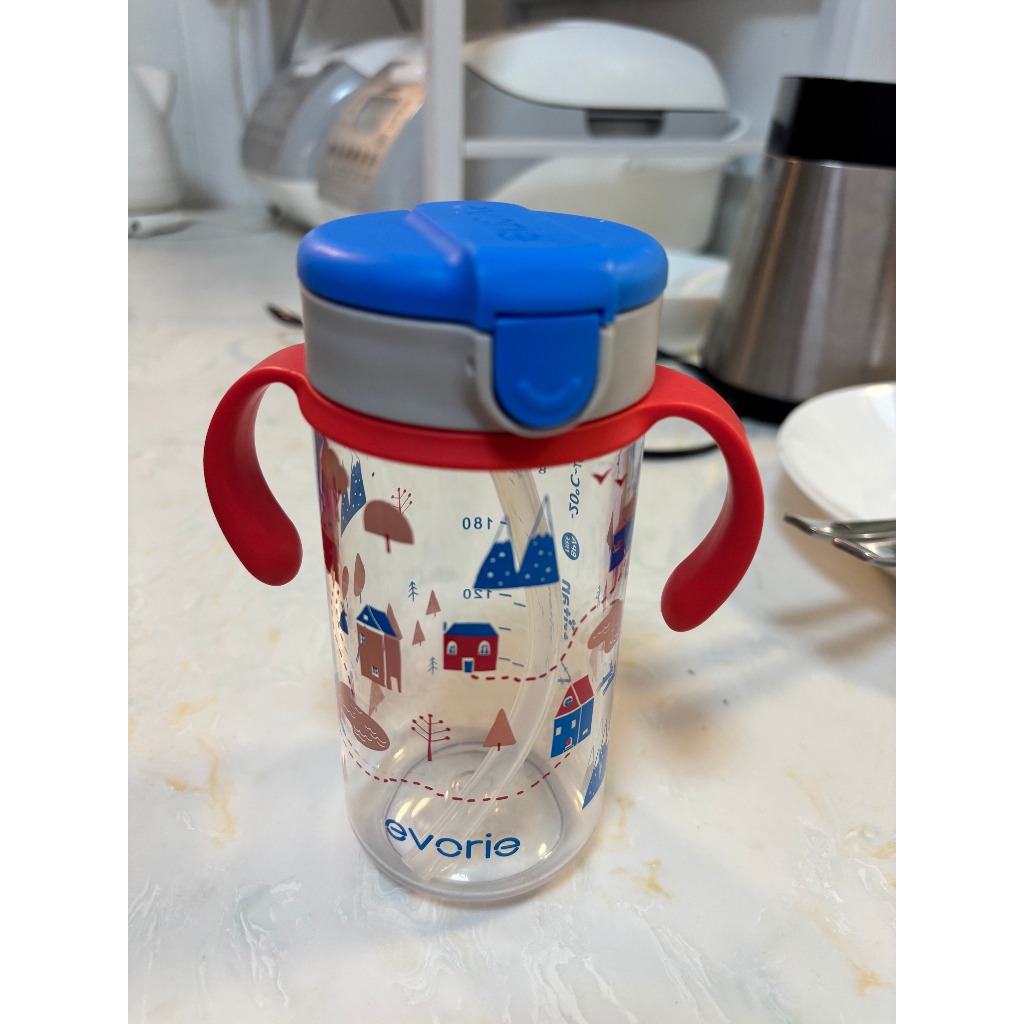 ขวดน้ำเด็ก Evorie Tritan 300ml ปลอดสาร BPA ดีไซน์น่ารัก หลากหลายสี