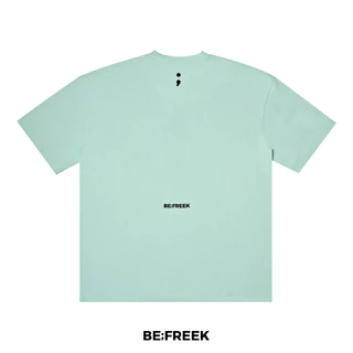 BE;FREEK เสื้อยืดเบสิคสกรีนโลโก้ BE;FREEK ทรง ORIGINAL สีเขียวมิ้น BE;FREEK BASIC ORIGINAL MINT LOGO T-SHIRT