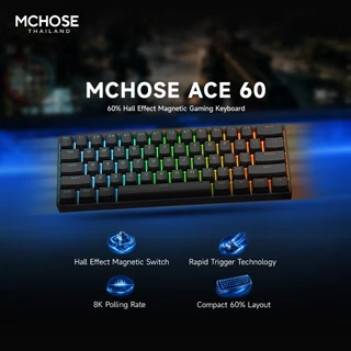 [Keycaps ไทย] MCHOSE Ace 60 Pro Magnetic Gaming Keyboard คีย์บอร์ดเกมมิ่ง 60% Hall Effect พร้อม Rapid Trigger 8K Polling