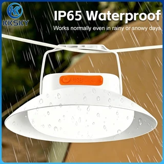 KKSKY ไฟโซล่าเซลล์ 880000W UFO สปอตไลท์พกพาโซล่าเซลล์USB ไฟฉุกเฉินในบ้านกันน้ำ สว่างมาก ไฟไฟพกพาอเนกประสง