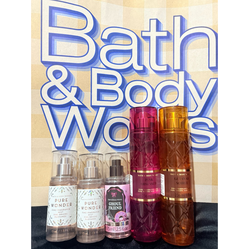 ของแท้ฉลากไทย‼️Bath & Body Works 🔆Body Mist 🔆 กลิ่น Pure wonder/Ghoul Friend/Pink Obsessed และ Getaw