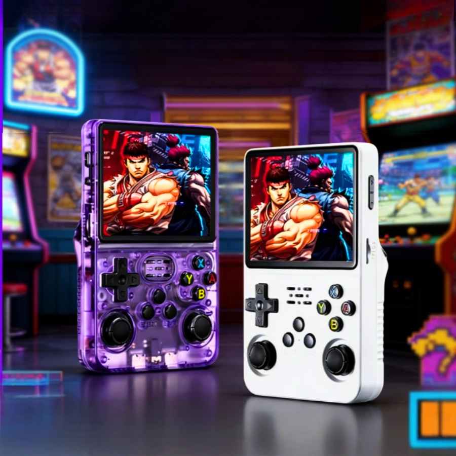 R36s Retro คอนโซลเกมมือถือ Linux 35 นิ้วหน้าจอ IPS 64GB เกมย้อนยุค คลาสสิกกว่า 15,000 เกมส์ พร้อมส่ง