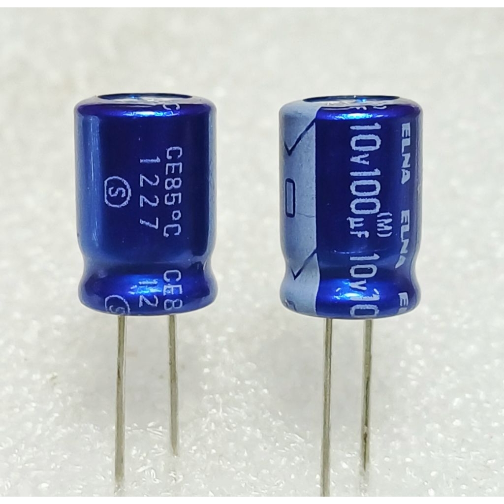 Elna RLB 100uf 10v (ราคา10ตัว) capacitor ตัวเก็บประจุ คาปาซิเตอร์