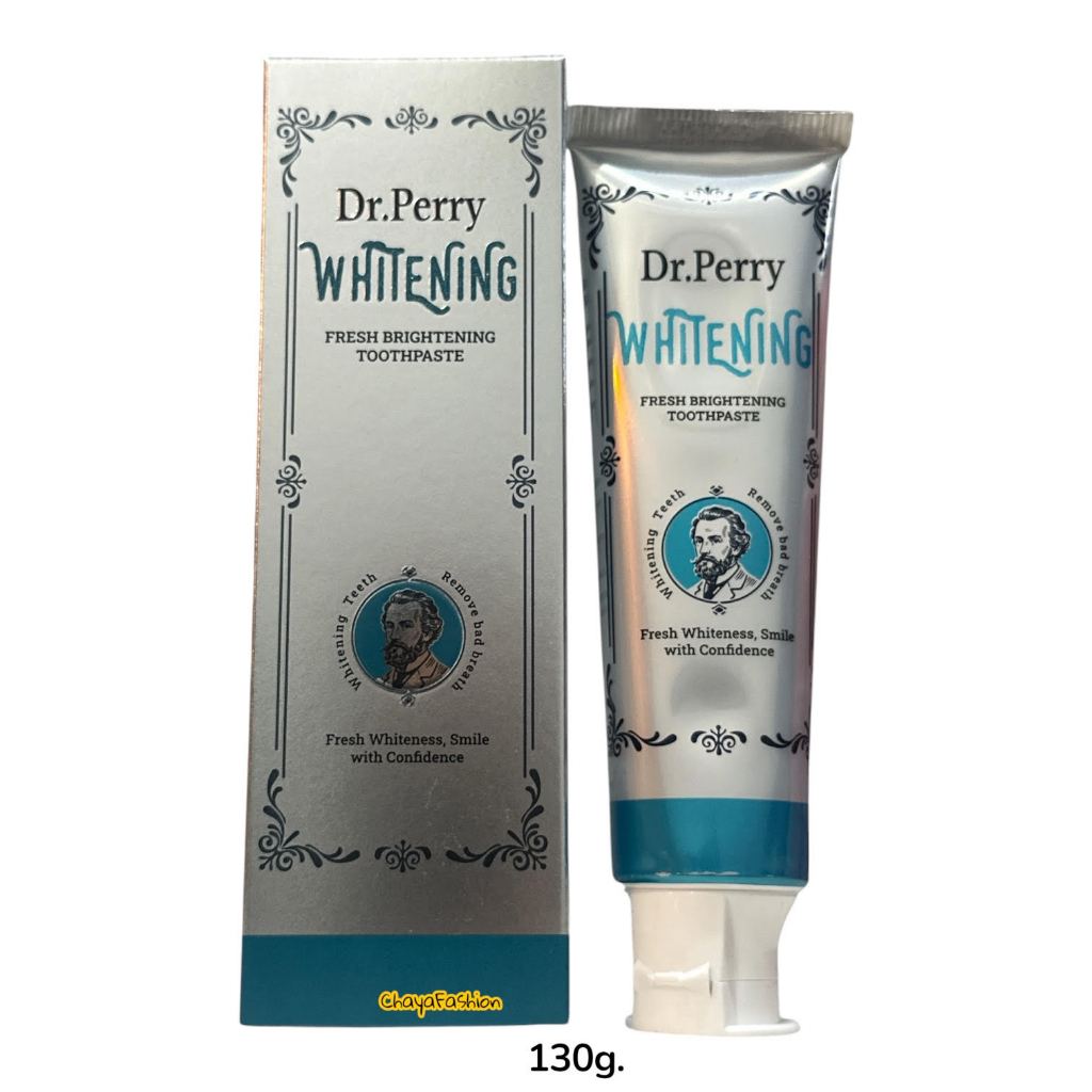 *SALE* Dr.Perry ด็อกเตอร์เพอร์รี เฟรช ไบรท์เทนนิ่ง ทูธเพสท์ 130กรัม Exp29/04/28 *ฉลากไทย*