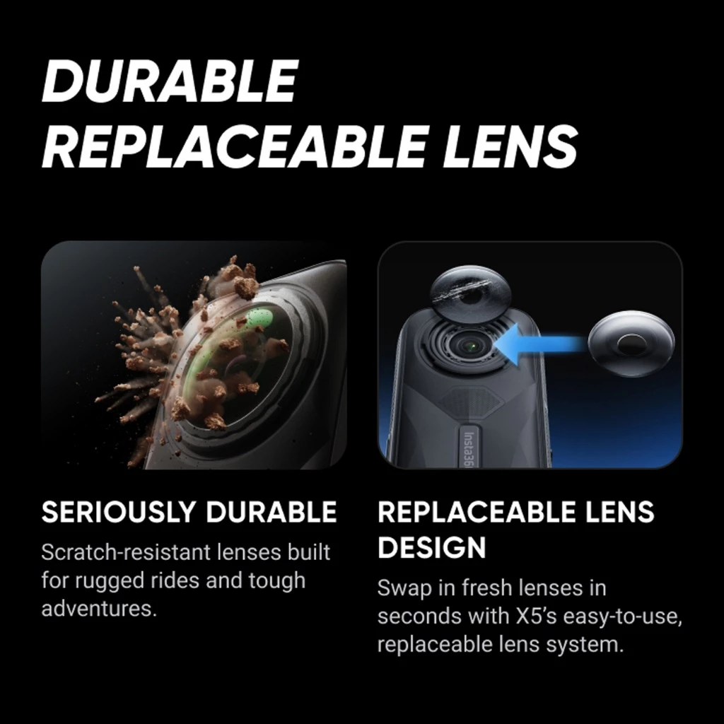 INSTA360 X5 กล้องแอคชั่น ถ่ายวิดีโอ 8K กันน้ำลึก 15m Sensor 1/1.28" ถ่ายรูป 72mp USB-C กล้อง 360 Action Camera thumbnail 9