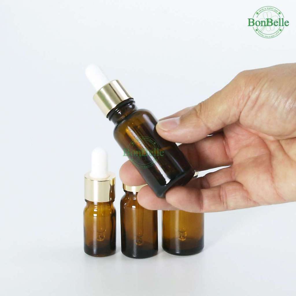 10 ขวดเซรั่ม ขวดดรอปเปอร์ ขวดแก้วเปล่า 5ml / 10ml / 15ml / 20ml สำหรับบรรจุเซรั่ม น้ำหอม น้ำมันหอมระ