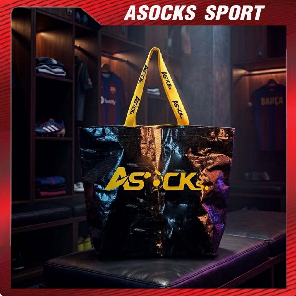 ASOCKs. BAG กระเป๋าผ้าใบแบบสะพาย ขนาด 58 x 44 cm ใบใหญ่ สำหรับการใช้งานที่สะดวกสบาย