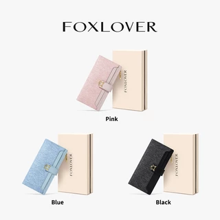 FOXLOVER กระเป๋าสตางค์ยาวผู้หญิง มีช่องใส่บัตร 11 ช่อง กระเป๋าบัตรประชาชนและบัตรเครดิต เรียบง่ายทันสมัย รุ่นใหม่ปี 26