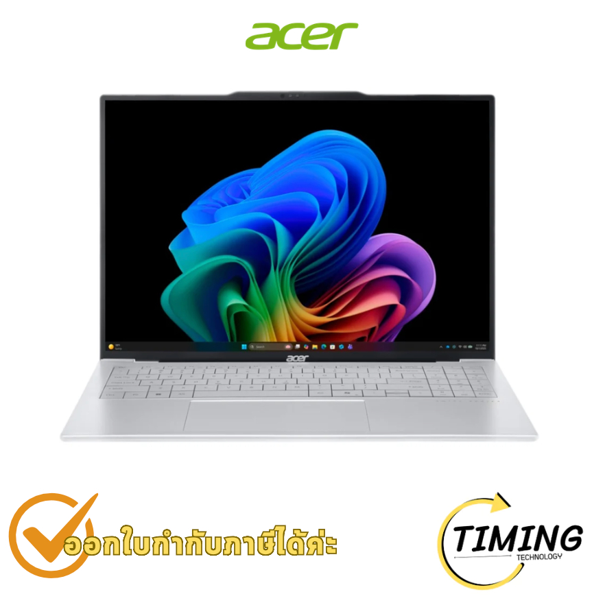 โน้ตบุ๊ก Acer Swift Air 16 รุ่น SFA16-61M-R5MZ (NX.DHYST.002) Copilot+ PC 16 นิ้ว OLED ประกันศูนย์​