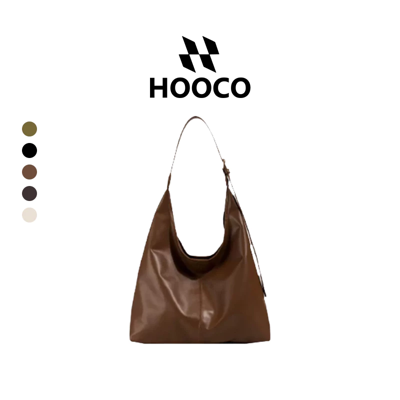 HOOCO กระเป๋าผู้หญิง กระเป๋าสะพาย สีทึบกระเป๋าสะพาย เข้าได้ทุกลุค มี 5 สี รักแร้และสะพายไหล่ได้