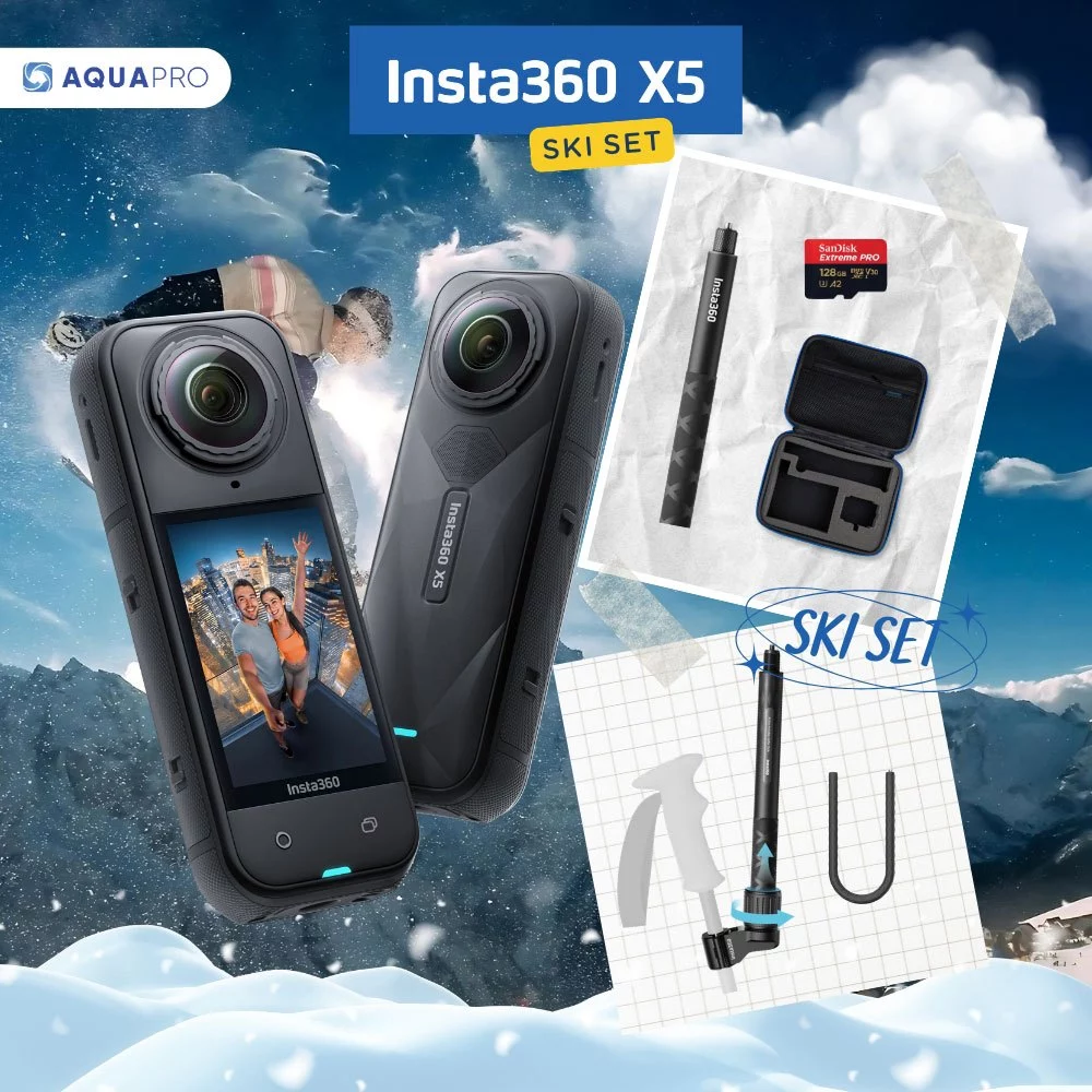 Insta360 X5 Ski Set Action Camera 8K 360
