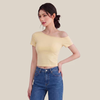 WsimpleBra | Irene One Shoulder เสื้อไหล่เดี่ยว มีบราในตัว เลิกใส่ชุดชั้นในและซิลิโคลปิดจุก