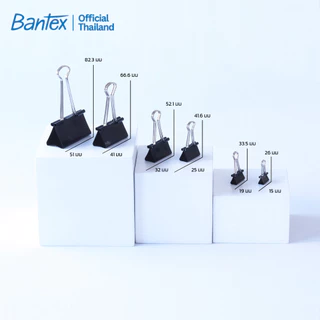 Bantex คลิปหนีบเอกสาร ขนาด 15/ 19/ 25/ 32/ 41มม 12ชิ้น/กล่อง คลิปหนีบ คลิปหนีบ2ขา Binder Clips