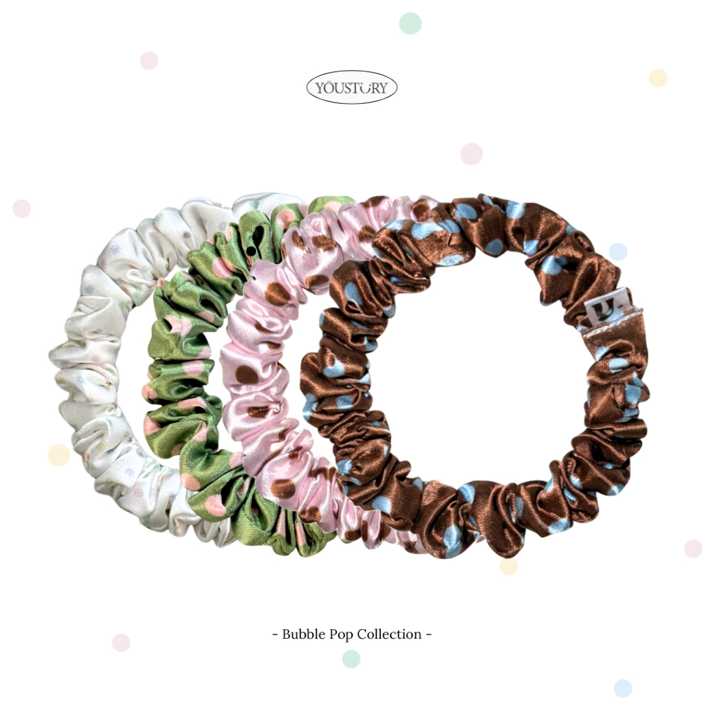 โยวสตอรี - Little Stars (2 ขนาด) - ยางรัดผมพร้อมส่ง ยางมัดผมพร้อมส่ง ยางมัดผม ยางมัดผมซาติน ยางรัดผม