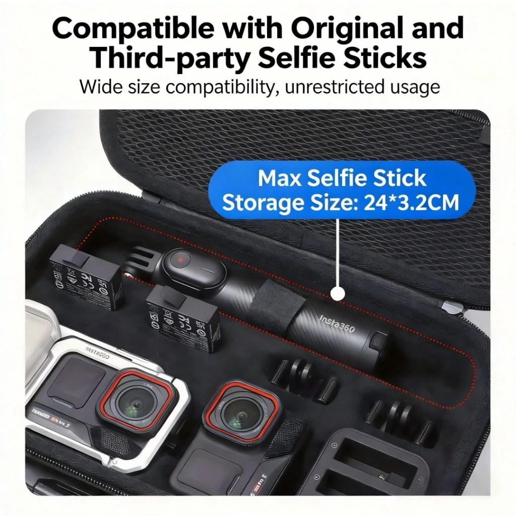 ใช้ได้กับ Insta360 Ace Pro 2 กระเป๋าถือ Hard Shell กระเป๋าสําหรับ Insta360 Ace Pro 2 ชุดกล้อง thumbnail 5