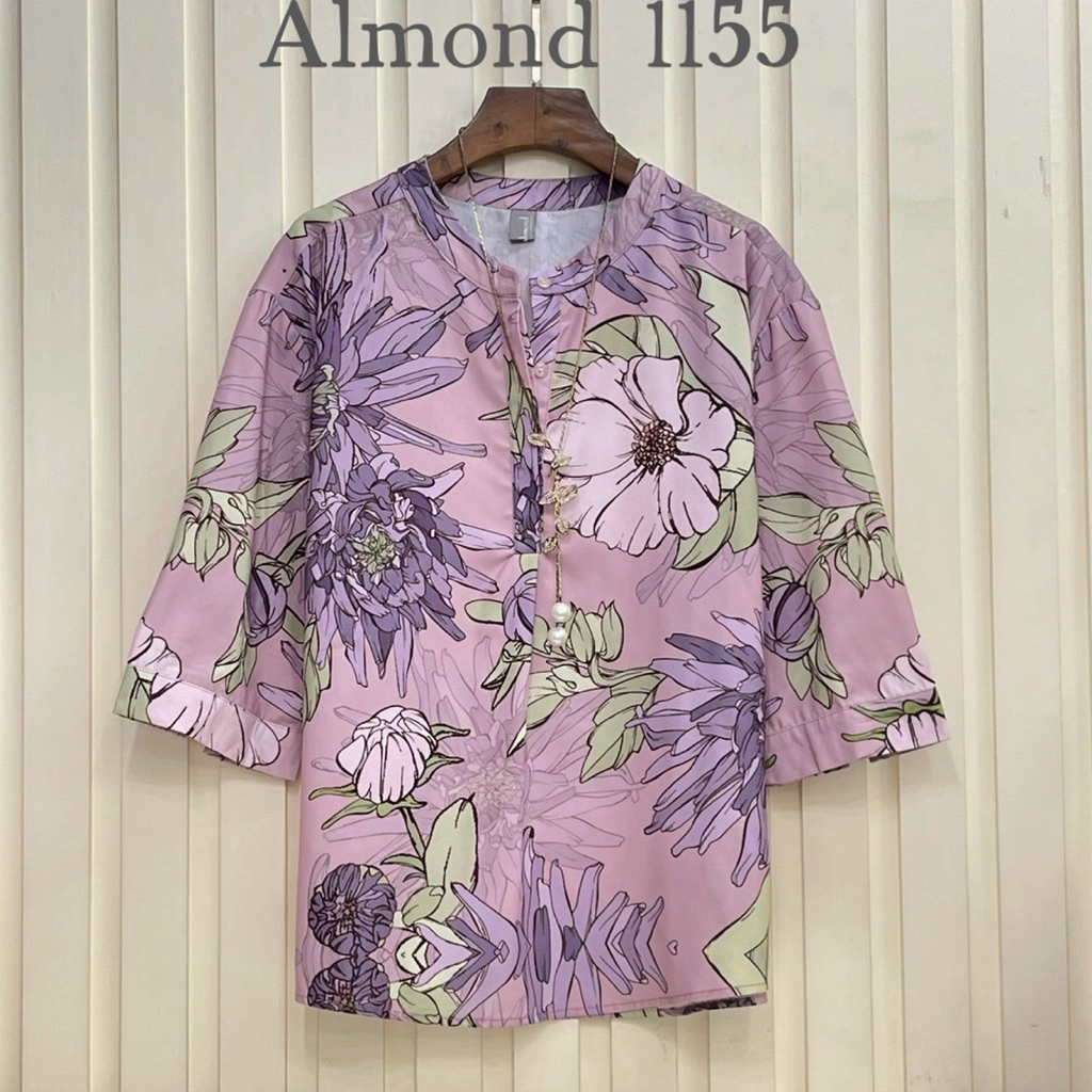 Vineapple เสื้อผู้หญิงวัยทำงาน แขนสามส่วน Blouse