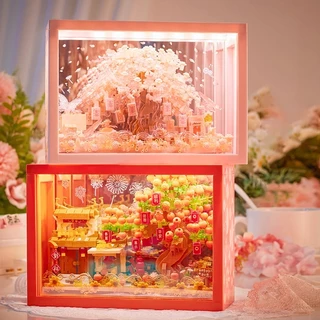 ✨ใหม่✨กล่องดอกไม้ตัวต่อ DIY ของขวัญวันครบรอบ ของขวัญวาเลนไทน์ ตั้งโชว์สวย