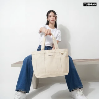 Yuedpao Canvas Classic Tote Bag กระเป๋าผ้าแคนวาส ทรงคลาสสิก จุของได้เยอะ กระเป๋าอเนกประสงค์