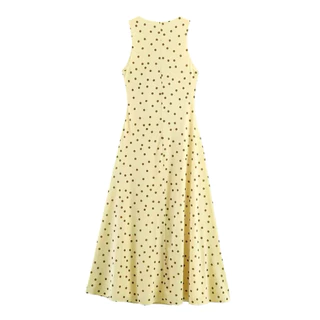 PICHA_BRAND : BUTTER YELLOW POLKA DOT DRESS