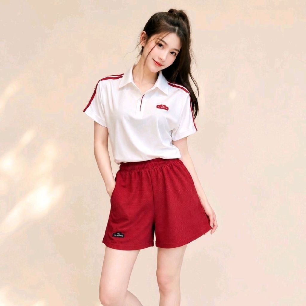 NU SPORT กางเกงขาสั้น ขอบเอวยางยืด มีเชือกผูกด้านใน (NU-893)  Women Clothing กีฬา ออกกำลังกาย กีฬา อ