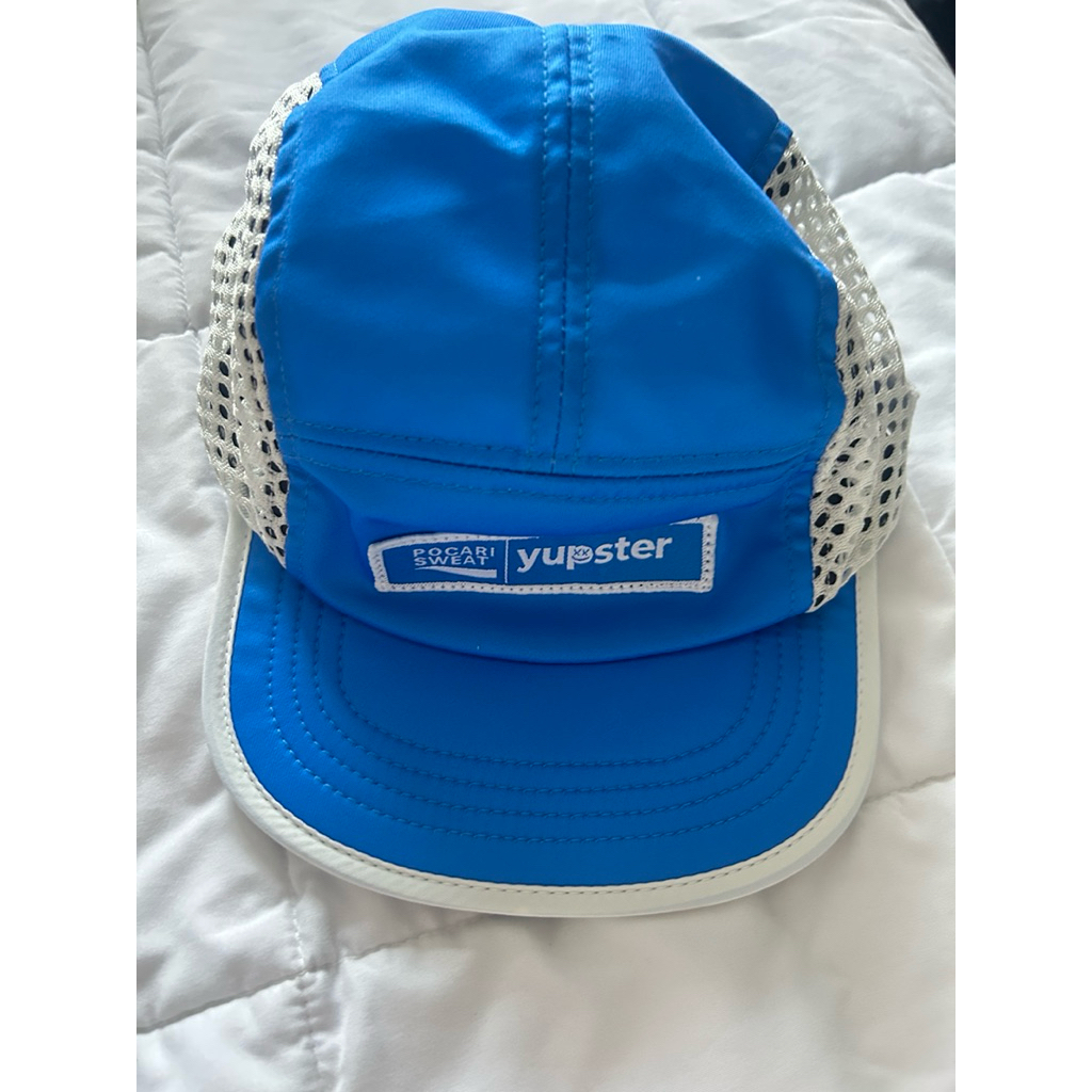 หมวกวิ่ง สีฟ้า  pocari swest