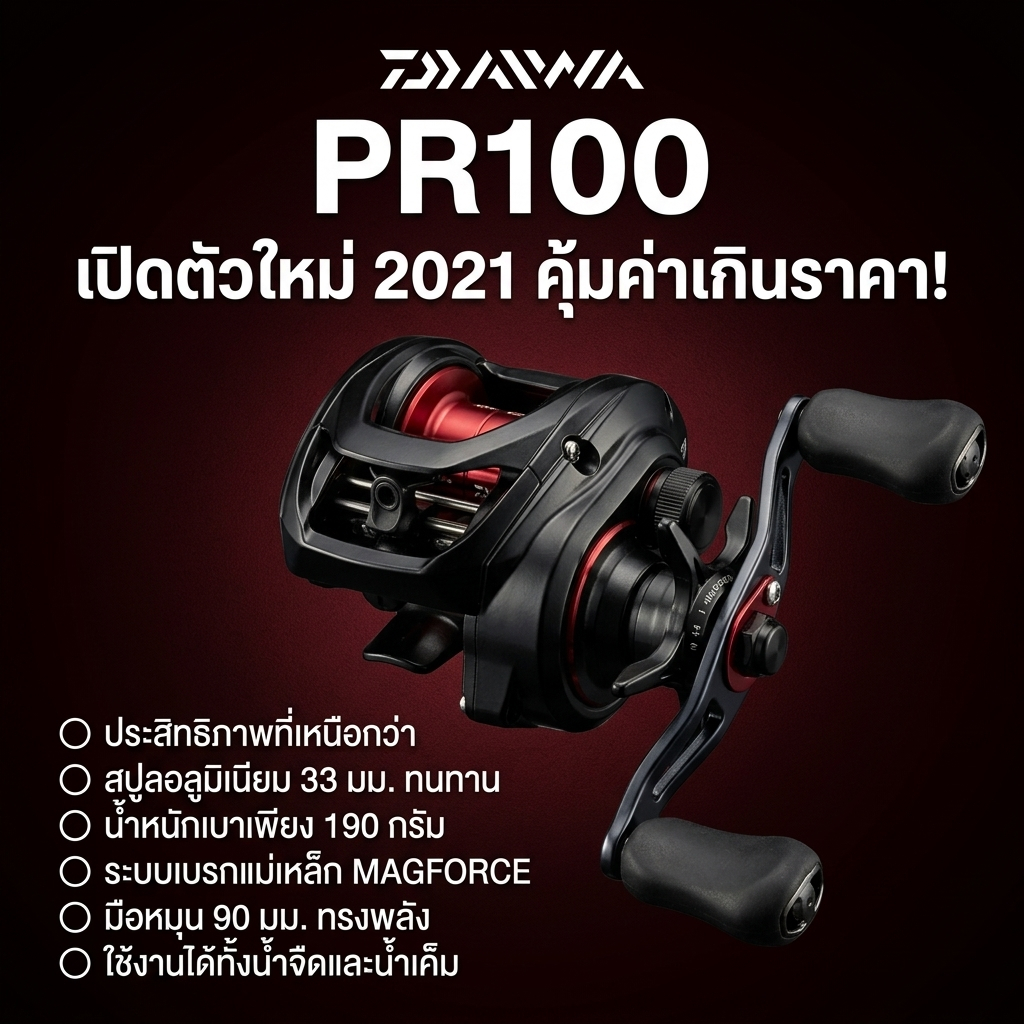 ZENOVA รอกหยดน้ำ Dawa PR100 เบรกแม่เหล็กเสถียรสูง รูปที่ 2