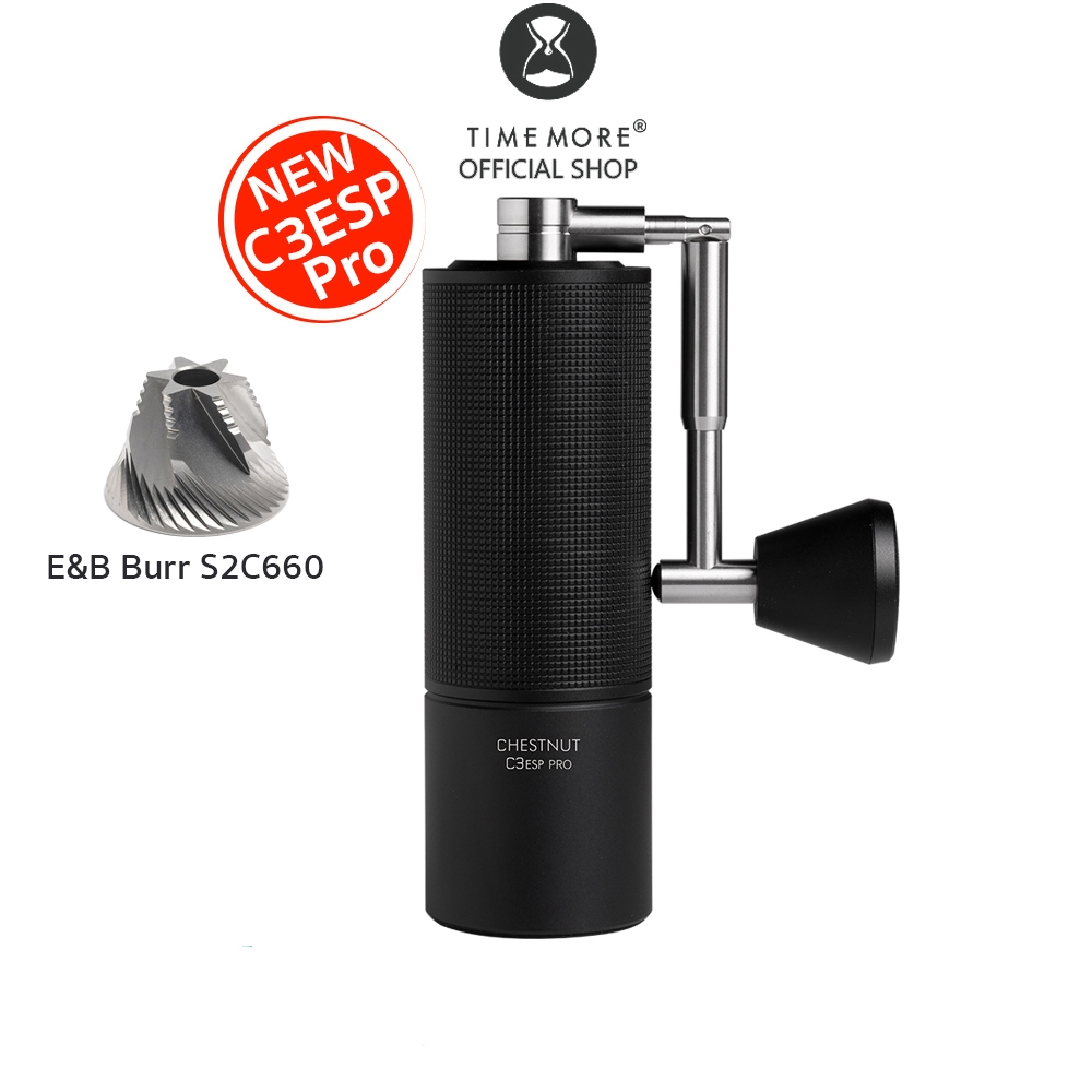 TIMEMORE OFFICIAL CHESTNUT COFFEE GRINDER C3 ESP PRO BLACK เครื่องบดกาแฟมือหมุน อุปกรณ์ทำกาแฟ ประกันศูนย์ไทย 1 ปี