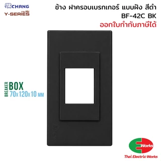 Chang กล่องเบรกเกอร์ แบบฝัง BF-42C BK สีดำ ฝาปิดเบรกเกอร์ Breaker Box ช้าง #เบรกเกอร์ ไทยอิเล็คทริค