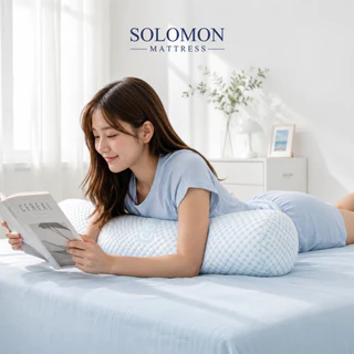 Solomon เซตหมอนหนุนเย็น 1 ใบ และหมอนข้างเย็น 1 ใบ หมอนสัมผัสเย็น ระบายอากาศดี