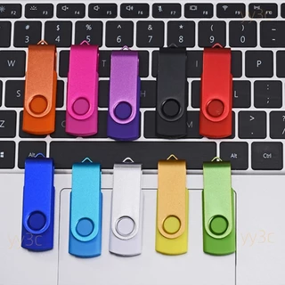 USB แฟลชไดรฟ์ 1GB 2GB 4GB 8GB 16GB 32GB 64GB 128GB 2.0 โลหะหลายสีเก็บแบบพกพาติด