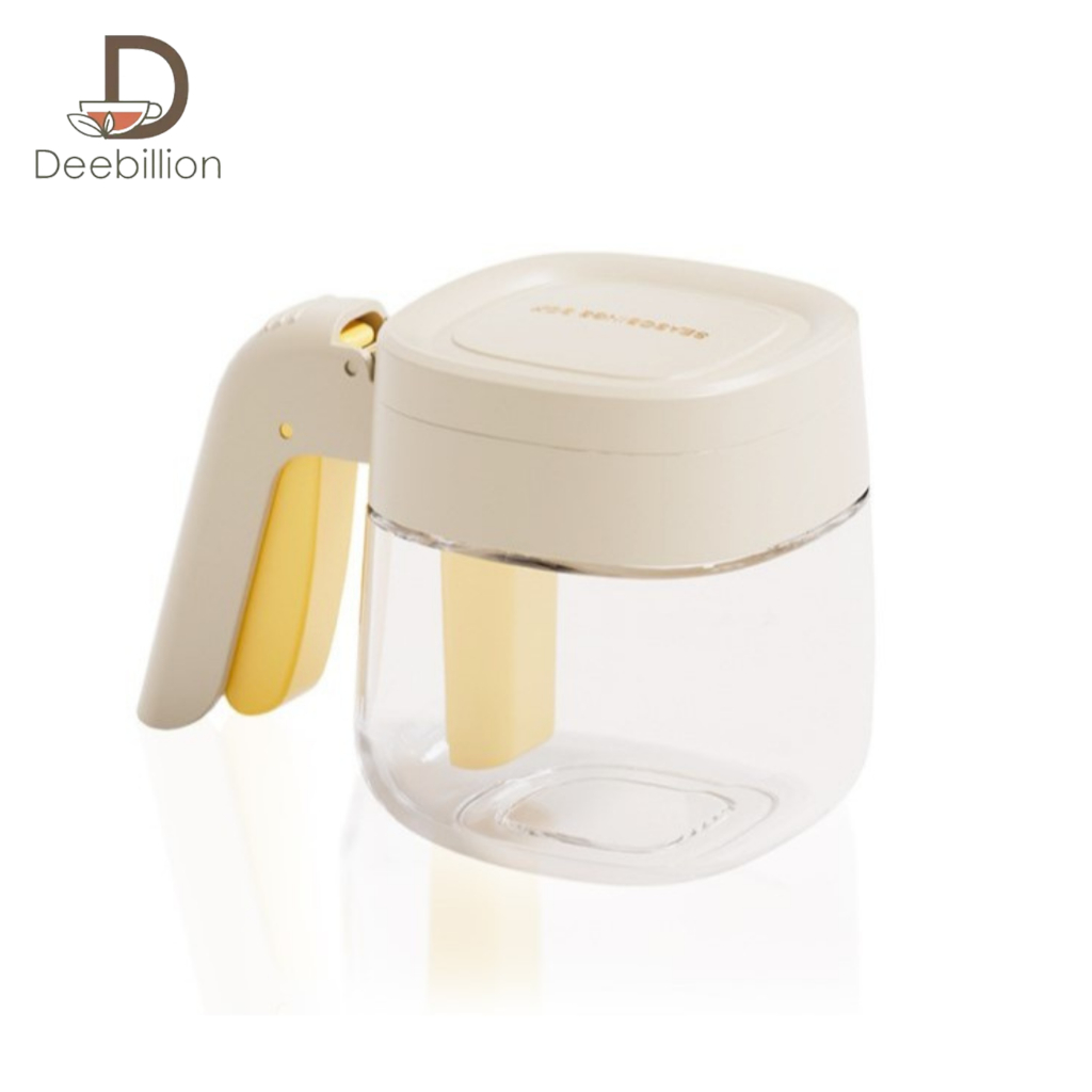 กระปุกใส่เครื่องปรุง condiments jar ที่ใส่เครื่องปรุง 360ml. ฟรีช้อนในตัว ใส่เครื่องปรุงรส พริก น้ำตาล Deebillion