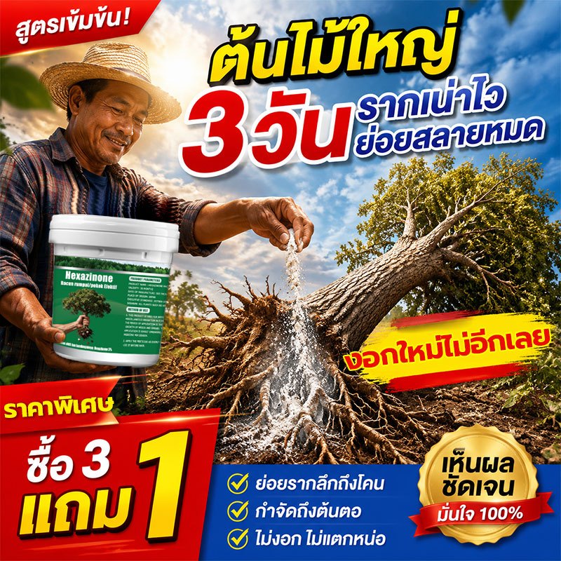 ผงเด็ด ยาฆ่าหญ้า รากเน่ารากไม่ขึ้นอีก 500g ยาฆ่าต้นไม้ใหญ่ แบบผง สารกำจัดกอไผ่ วัชพืชดื้อ สร้างสำหรับฤดูฝน โรยนิดเดียวก