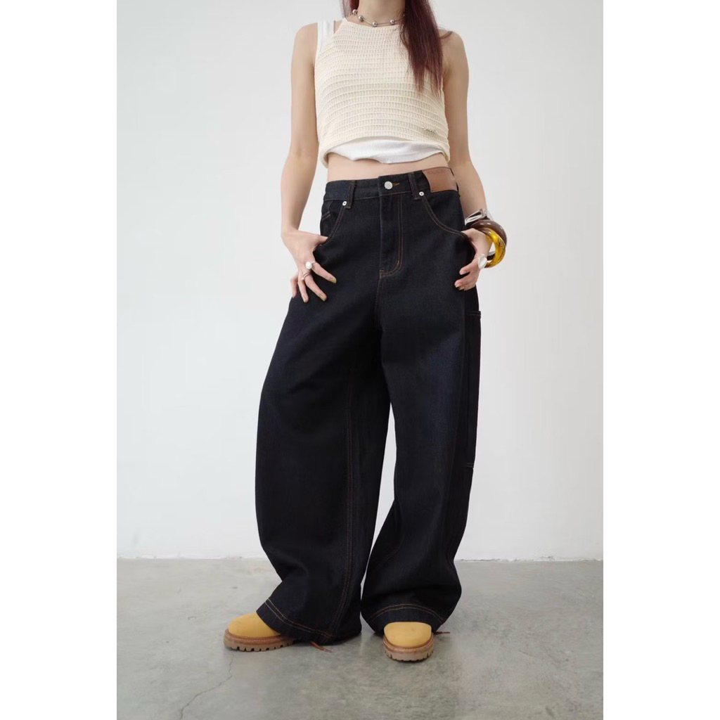 Akkara Studio - size s - Moscow Jean (มอสโค) กางเกงยีนส์ผ้าพรีเมี่ยมทรงเท่มาก