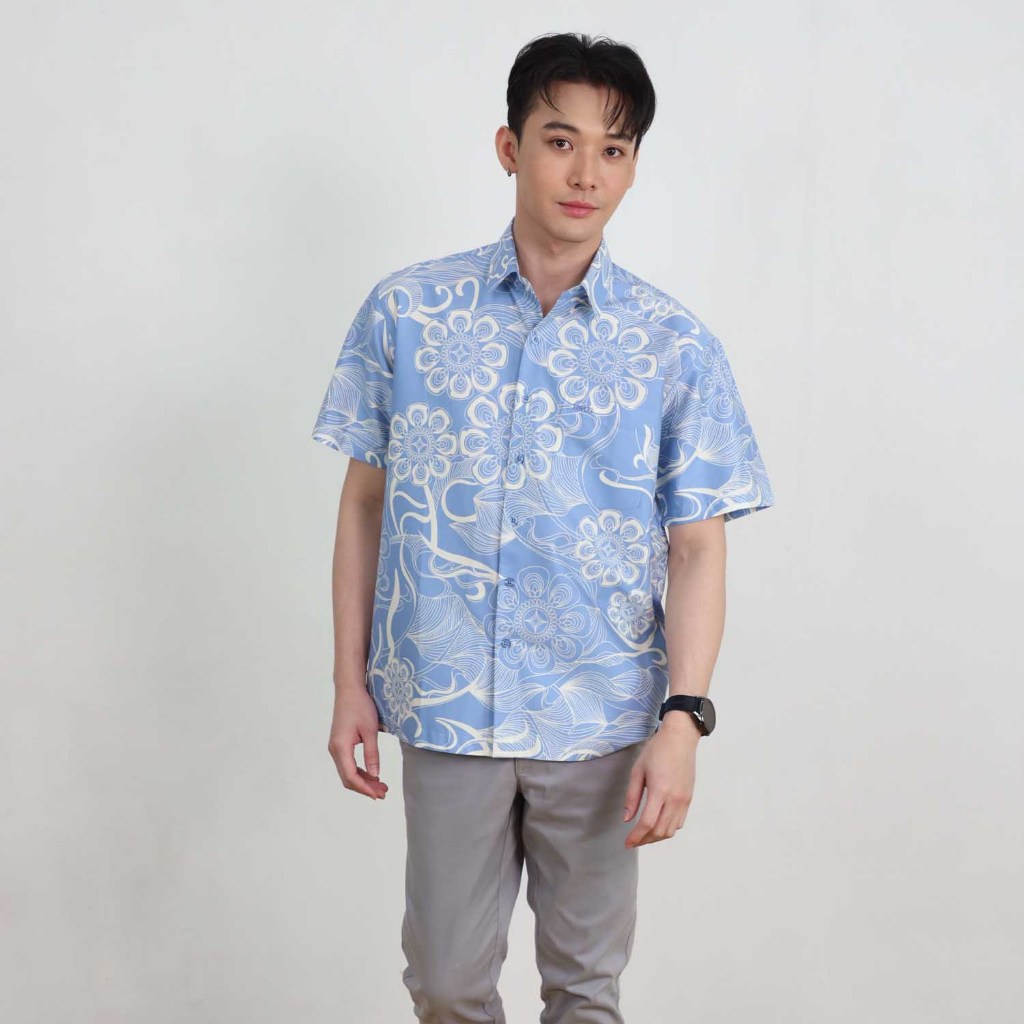 BWLG เสื้อเชิ้ต แขนสั้นผ้าคอตตอน 100% รุ่น 15075 C01 สวมใส่สบาย
