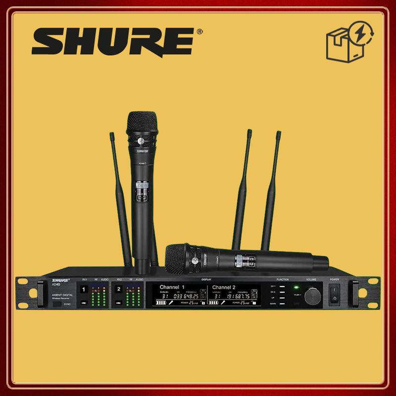 SHURE AD4D ไมโครโฟนไร้สายมืออาชีพ Handheld stage microphone อัจฉริยะกันเสียงหวีด