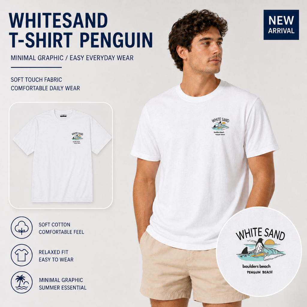 WhiteSand T-Shirt | เสื้อยืดแขนสั้น ลาย Penguin