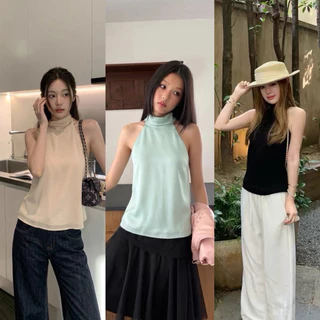 📍Pre แค่เขียว📍10090# เสื้อแขนกุด กระดุมหลัง ผ้าพริ้วสวย งานมีซับในอย่างดีค่ะ (ซับในผ้าชีฟอง) TAG WG.WE🇰🇷🇰🇷