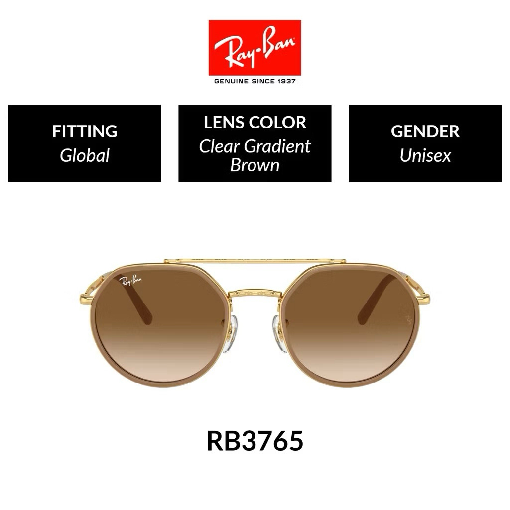 *ส่งต่อ* Ray-Ban Rb3765 001/51 Size 53 - Sunglasess Sunglasses