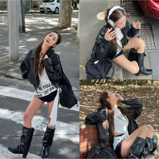 TOPBASIX - J Leather Jacket เสื้อแจ็กเก็ตหนัง